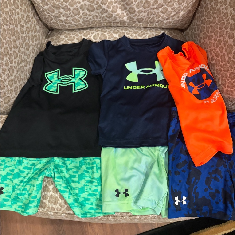 Under Armour Kids Matching Sets - Black, Neon Green, Navy, Orange, Blue
